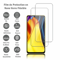 Xiaomi Poco M3 Pro 5G 6.5" M2103K19PG MZB095JEU MZB095FEU MZB095IEU (non compatible Poco M3 6.53"): 2 Films Protection d'écran en Verre Nano Fléxible, Dureté 9H Inrayable Incassable Invisible Ultra Résistant