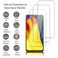 Xiaomi Poco M3 Pro 5G 6.5" M2103K19PG MZB095JEU MZB095FEU MZB095IEU (non compatible Poco M3 6.53"): 3 Films Protection d'écran en Verre Nano Fléxible, Dureté 9H Inrayable Incassable Invisible Ultra Résistant