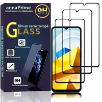 Xiaomi Poco M5 6.58" (non compatible avec Xiaomi Poco M5S 6.43"): Lot / Pack de 3 Films de protection d'écran Verre Trempé