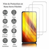 Xiaomi Poco X3 NFC/ Poco X3 6.67" M2007J20CG M2007J20CT MZB07Z0IN MZB07Z1IN MZB07Z2IN MZB07Z3IN MZB07Z4IN MZB9965IN M2007J20CI: 3 Films Protection d'écran en Verre Nano Fléxible, Dureté 9H Inrayable Incassable Invisible Ultra Résistant