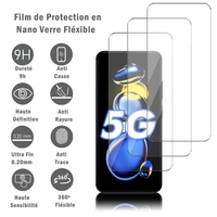 Xiaomi Redmi Note 11T Pro/ 11T Pro+ Plus 6.6" (non compatible avec Xiaomi Redmi Note 11T 5G): 3 Films Protection d'écran en Verre Nano Fléxible, Dureté 9H Inrayable Incassable Invisible Ultra Résistant