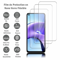 Xiaomi Redmi Note 9T 5G 6.53" J22 (non compatible Xiaomi Redmi Note 9/ Note 9 5G): 3 Films Protection d'écran en Verre Nano Fléxible, Dureté 9H Inrayable Incassable Invisible Ultra Résistant