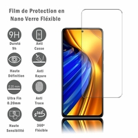 Xiaomi Poco F4 6.67" (non compatible avec Xiaomi Poco F4 GT): 1 Film Protection d'écran en Verre Nano Fléxible, Dureté 9H Inrayable Incassable Invisible Ultra Résistant