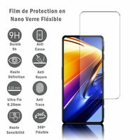 Xiaomi Poco F4 GT 6.67" 21121210G [Dimensions du téléphone: 162.5 x 76.7 x 8.5 mm]: 1 Film Protection d'écran en Verre Nano Fléxible, Dureté 9H Inrayable Incassable Invisible Ultra Résistant