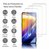 Xiaomi Poco F4 GT 6.67" 21121210G [Dimensions du téléphone: 162.5 x 76.7 x 8.5 mm]: 3 Films Protection d'écran en Verre Nano Fléxible, Dureté 9H Inrayable Incassable Invisible Ultra Résistant