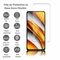 Xiaomi Poco F3/ Mi 11i 6.67" M2012K11AG M2012K11G (non compatible Xiaomi Mi 11 6.81"): 1 Film Protection d'écran en Verre Nano Fléxible, Dureté 9H Inrayable Incassable Invisible Ultra Résistant