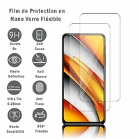 Xiaomi Poco F3/ Mi 11i 6.67" M2012K11AG M2012K11G (non compatible Xiaomi Mi 11 6.81"): 2 Films Protection d'écran en Verre Nano Fléxible, Dureté 9H Inrayable Incassable Invisible Ultra Résistant