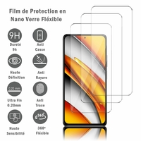 Xiaomi Poco F3/ Mi 11i 6.67" M2012K11AG M2012K11G (non compatible Xiaomi Mi 11 6.81"): 3 Films Protection d'écran en Verre Nano Fléxible, Dureté 9H Inrayable Incassable Invisible Ultra Résistant