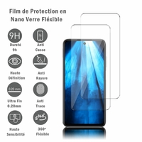 Xiaomi Redmi 10 Prime 6.5" 21061119BI (non compatible Xiaomi Redmi 10) [Les Dimensions EXACTES du telephone: 161.2 x 75.6 x 9.6 mm]: 2 Films Protection d'écran en Verre Nano Fléxible, Dureté 9H Inrayable Incassable Invisible Ultra Résistant
