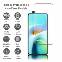 Xiaomi Redmi K30 Ultra 6.67" M2006J10C (non compatible Xiaomi Redmi K30) [Les Dimensions EXACTES du telephone: 163.3 x 75.4 x 9.1 mm]: 1 Film Protection d'écran en Verre Nano Fléxible, Dureté 9H Inrayable Incassable Invisible Ultra Résistant