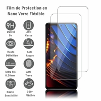Xiaomi Poco X3 GT 6.6" 21061110AG (non compatible Xiaomi Poco X3 6.67"): 2 Films Protection d'écran en Verre Nano Fléxible, Dureté 9H Inrayable Incassable Invisible Ultra Résistant