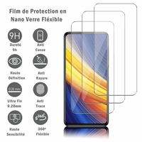 Xiaomi Poco X3 Pro 6.67" M2102J20SG M2102J20SI [Les Dimensions EXACTES du telephone: 165.3 x 76.8 x 9.4 mm]: 3 Films Protection d'écran en Verre Nano Fléxible, Dureté 9H Inrayable Incassable Invisible Ultra Résistant