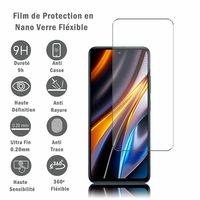 Xiaomi Poco X4 GT 6.6": 1 Film Protection d'écran en Verre Nano Fléxible, Dureté 9H Inrayable Incassable Invisible Ultra Résistant