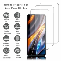 Xiaomi Poco X4 GT 6.6": 3 Films Protection d'écran en Verre Nano Fléxible, Dureté 9H Inrayable Incassable Invisible Ultra Résistant
