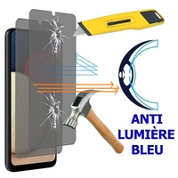 Samsung Galaxy A02S 6.5" SM-A025F A025F/DS A025G A025G/DS A025M A025M/DS (non compatible Galaxy A02): Lot/ Pack de 2 Films Écran Verre Trempé Anti Lumière Bleu