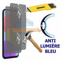 Samsung Galaxy M13 6.6" [Dimensions du téléphone: 165.4 x 76.9 x 8.4 mm]: Lot/ Pack de 2 Films Écran Verre Trempé Anti Lumière Bleu
