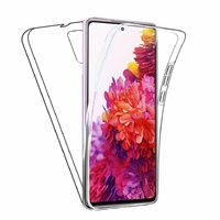 Samsung Galaxy S20 FE 2022 6.5" SM-G781NK SM-G781NK22 (non compatible avec Galaxy S20 6.2"): Coque Avant et Arrière Silicone 360° protection intégrale  - TRANSPARENT