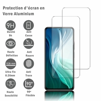 Xiaomi Mi 11i/ Mi 11X/ Mi 11X Pro 6.67" M2012K11G M2012K11AI M2012K11I (non compatible Xiaomi Mi 11/ Mi 11 Pro 6.81"): 2 Films Protection d'écran en verre d'aluminium super résistant 9H, définition HD, anti-rayures, anti-empreintes digitales