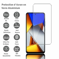 Xiaomi Poco M4 Pro 4G 6.43" MZB0B5VIN 2201117PI (non compatible avec Xiaomi Poco M4 Pro 5G 6.6"): 1 Film Protection d'écran en verre d'aluminium super résistant 9H, définition HD, anti-rayures, anti-empreintes digitales