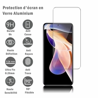 Xiaomi Redmi Note 11 Pro/ Note 11 Pro 5G 6.67" 21091116I (non compatible avec Xiaomi Redmi Note 11 6.43"/ Note 11 Pro+ Plus): 1 Film Protection d'écran en verre d'aluminium super résistant 9H, définition HD, anti-rayures, anti-empreintes digitales