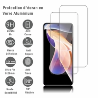 Xiaomi Redmi Note 11 Pro/ Note 11 Pro 5G 6.67" 21091116I (non compatible avec Xiaomi Redmi Note 11 6.43"/ Note 11 Pro+ Plus): 2 Films Protection d'écran en verre d'aluminium super résistant 9H, définition HD, anti-rayures, anti-empreintes digitales