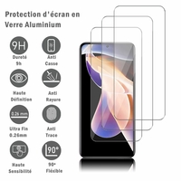 Xiaomi Redmi Note 11 Pro/ Note 11 Pro 5G 6.67" 21091116I (non compatible avec Xiaomi Redmi Note 11 6.43"/ Note 11 Pro+ Plus): 3 Films Protection d'écran en verre d'aluminium super résistant 9H, définition HD, anti-rayures, anti-empreintes digitales