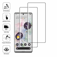 Google Pixel 6 Pro 6.7" GLUOG G8VOU (non compatible avec Google Pixel 6 6.4"): Lot/ Pack de 2 Films en Verre Trempé Bord Incurvé Resistant