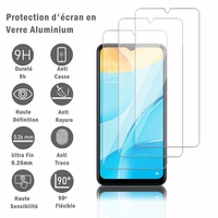 Oppo A35 6.52" PEFM00 PEHM00 [Les Dimensions EXACTES du telephone: 164 x 75.4 x 7.9 mm]: 3 Films Protection d'écran en verre d'aluminium super résistant 9H, définition HD, anti-rayures, anti-empreintes digitales