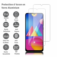 Samsung Galaxy M02S/ Galaxy F02S 6.5" SM-M025F/DS SM-M025F SM-E025F SM-E025F/DS (non compatible Galaxy M02): 2 Films Protection d'écran en verre d'aluminium super résistant 9H, définition HD, anti-rayures, anti-empreintes digitales