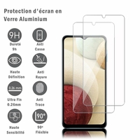 Samsung Galaxy M12 6.5" SM-M127F SM-M127F/DS SM-F127G SM-F127G/DS [Les Dimensions EXACTES du telephone: 164 x 75.9 x 9.7 mm]: 2 Films Protection d'écran en verre d'aluminium super résistant 9H, définition HD, anti-rayures, anti-empreintes digitales