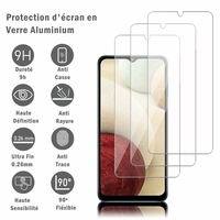 Samsung Galaxy M12 6.5" SM-M127F SM-M127F/DS SM-F127G SM-F127G/DS [Les Dimensions EXACTES du telephone: 164 x 75.9 x 9.7 mm]: 3 Films Protection d'écran en verre d'aluminium super résistant 9H, définition HD, anti-rayures, anti-empreintes digitales