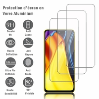 Xiaomi Poco M3 Pro 5G 6.5" M2103K19PG MZB095JEU MZB095FEU MZB095IEU (non compatible Poco M3 6.53"): 3 Films Protection d'écran en verre d'aluminium super résistant 9H, définition HD, anti-rayures, anti-empreintes digitales