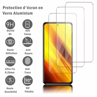 Xiaomi Poco X3 NFC/ Poco X3 6.67" M2007J20CG M2007J20CT MZB07Z0IN MZB07Z1IN MZB07Z2IN MZB07Z3IN MZB07Z4IN MZB9965IN M2007J20CI: 3 Films Protection d'écran en verre d'aluminium super résistant 9H, définition HD, anti-rayures, anti-empreintes digitales
