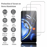 Xiaomi Redmi Note 11SE 6.5" (non compatible avec Xiaomi Redmi Note 11S 6.43"/ Note 11S 5G 6.6"): 3 Films Protection d'écran en verre d'aluminium super résistant 9H, définition HD, anti-rayures, anti-empreintes digitales