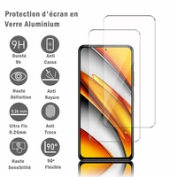 Xiaomi Poco F3/ Mi 11i 6.67" M2012K11AG M2012K11G (non compatible Xiaomi Mi 11 6.81"): 2 Films Protection d'écran en verre d'aluminium super résistant 9H, définition HD, anti-rayures, anti-empreintes digitales