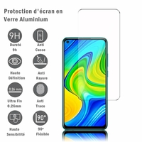 Xiaomi Redmi 10X 4G 6.53" M2003J15SC M2004J7AC (non compatible Xiaomi Redmi 10X 5G 6.57") [Les Dimensions EXACTES du telephone: 162.3 x 77.2 x 8.9 mm]: 1 Film Protection d'écran en verre d'aluminium super résistant 9H, définition HD, anti-rayures, anti