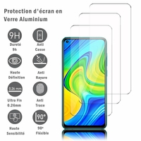 Xiaomi Redmi 10X 4G 6.53" M2003J15SC M2004J7AC (non compatible Xiaomi Redmi 10X 5G 6.57") [Les Dimensions EXACTES du telephone: 162.3 x 77.2 x 8.9 mm]: 3 Films Protection d'écran en verre d'aluminium super résistant 9H, définition HD, anti-rayures, ant