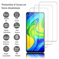 Xiaomi Redmi Note 9 6.53" M2003J15SC M2003J15SG M2003J15SS (non compatible Xiaomi Redmi Note 9S/ 9 Pro/ Pro Max 6.67") [Les Dimensions EXACTES du telephone: 162.3 x 77.2 x 8.9 mm]: 3 Films Protection d'écran en verre d'aluminium super résistant 9H, déf