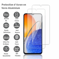 Huawei Enjoy 50z 6.52" EVE-AL00: 2 Films Protection d'écran en verre d'aluminium super résistant 9H, définition HD, anti-rayures, anti-empreintes digitales