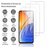 Huawei Enjoy 50z 6.52" EVE-AL00: 3 Films Protection d'écran en verre d'aluminium super résistant 9H, définition HD, anti-rayures, anti-empreintes digitales