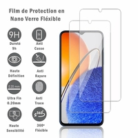 Huawei Enjoy 50z 6.52" EVE-AL00: 2 Films Protection d'écran en Verre Nano Fléxible, Dureté 9H Inrayable Incassable Invisible Ultra Résistant