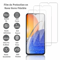 Huawei Enjoy 50z 6.52" EVE-AL00: 3 Films Protection d'écran en Verre Nano Fléxible, Dureté 9H Inrayable Incassable Invisible Ultra Résistant