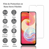 Samsung Galaxy M04/ Galaxy F04 6.5" SM-M045F SM-M045F/DS SM-E045F SM-E045F/DS: 1 Film Protection d'écran en Verre Nano Fléxible, Dureté 9H Inrayable Incassable Invisible Ultra Résistant