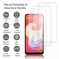 Samsung Galaxy M04/ Galaxy F04 6.5" SM-M045F SM-M045F/DS SM-E045F SM-E045F/DS: 3 Films Protection d'écran en Verre Nano Fléxible, Dureté 9H Inrayable Incassable Invisible Ultra Résistant