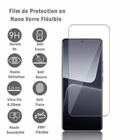Xiaomi 13 Pro 6.73" (non compatible avec Xiaomi 13 6.36"): 1 Film Protection d'écran en Verre Nano Fléxible, Dureté 9H Inrayable Incassable Invisible Ultra Résistant