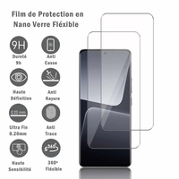 Xiaomi 13 Pro 6.73" (non compatible avec Xiaomi 13 6.36"): 2 Films Protection d'écran en Verre Nano Fléxible, Dureté 9H Inrayable Incassable Invisible Ultra Résistant