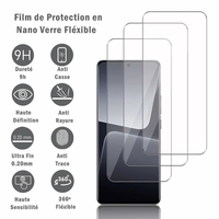 Xiaomi 13 Pro 6.73" (non compatible avec Xiaomi 13 6.36"): 3 Films Protection d'écran en Verre Nano Fléxible, Dureté 9H Inrayable Incassable Invisible Ultra Résistant