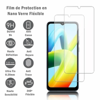 Xiaomi Poco C50 6.52" MZB0D3DIN: 2 Films Protection d'écran en Verre Nano Fléxible, Dureté 9H Inrayable Incassable Invisible Ultra Résistant