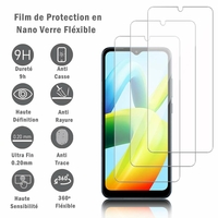 Xiaomi Poco C50 6.52" MZB0D3DIN: 3 Films Protection d'écran en Verre Nano Fléxible, Dureté 9H Inrayable Incassable Invisible Ultra Résistant
