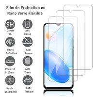 Honor Play 6C 6.5" VNE-AN40: 3 Films Protection d'écran en Verre Nano Fléxible, Dureté 9H Inrayable Incassable Invisible Ultra Résistant